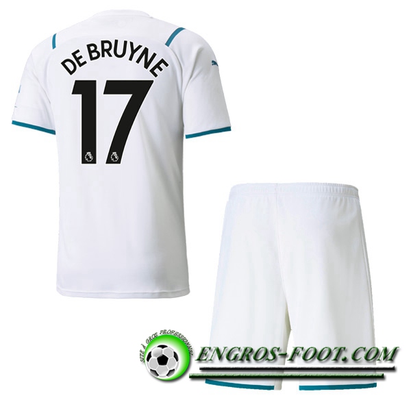 Maillot de Foot Manchester City (DEBRUYNE 17) Enfant Exterieur 2021/2022