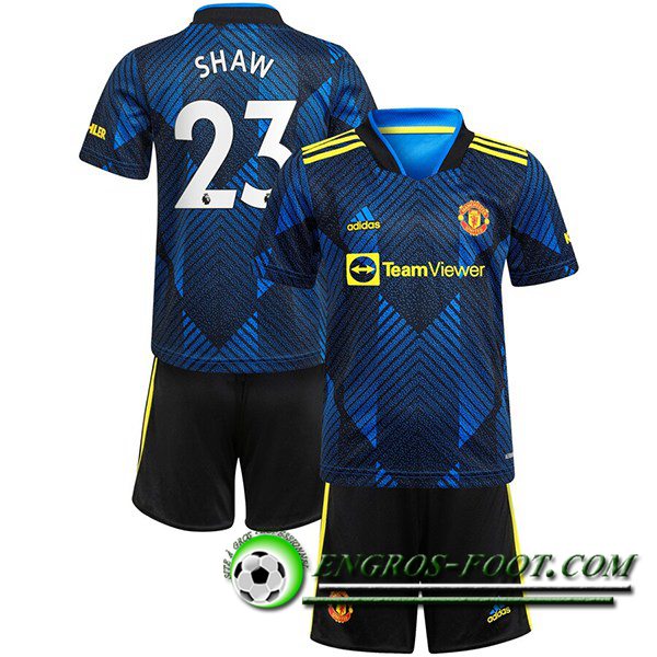 Maillot de Foot Manchester United (Shaw 23) Enfant Third 2021/2022