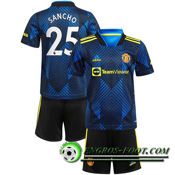 Maillot de Foot Manchester United (Sancho 25) Enfant Third 2021/2022