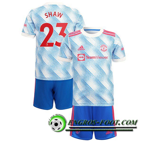 Maillot de Foot Manchester United (Shaw 23) Enfant Exterieur 2021/2022