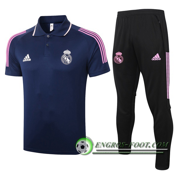 Ensemble Polo Real Madrid + Pantalon Bleu Royal 2020/2021