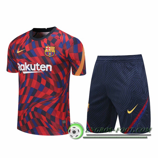 Ensemble Training T-Shirts FC Barcelone + Shorts Rouge 2020/2021