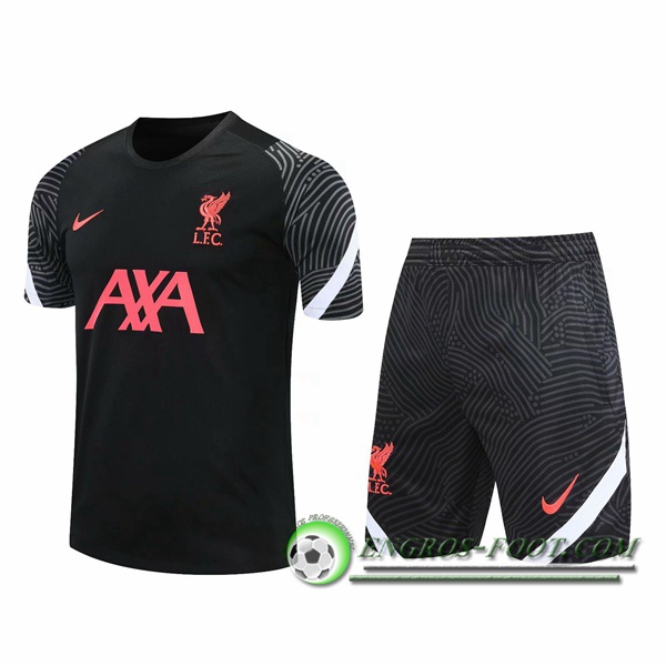 Ensemble Training T-Shirts FC Liverpool + Shorts Noir 2020/2021