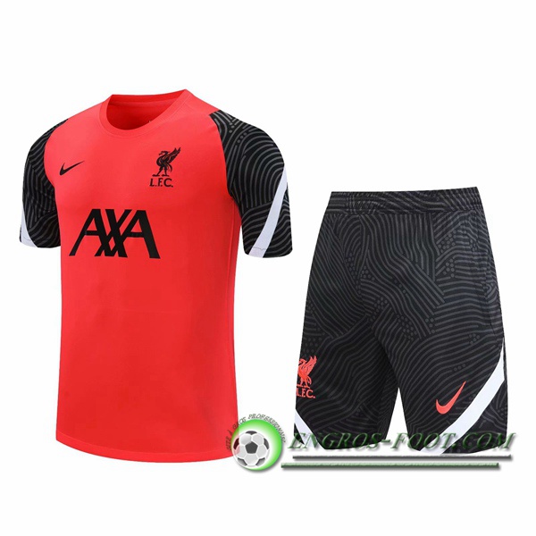 Ensemble Training T-Shirts FC Liverpool + Shorts Rouge 2020/2021