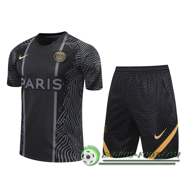 Ensemble Training T-Shirts PSG + Shorts Noir 2020/2021