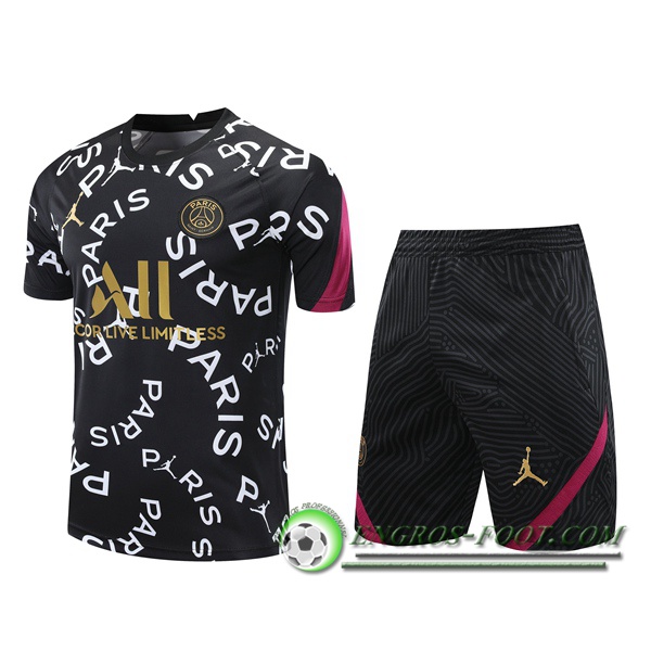 Ensemble Training T-Shirts PSG + Shorts Noir 2020/2021