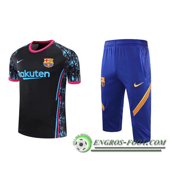 Ensemble Training T-Shirts FC Barcelone + Pantalon 3/4 Noir 2020/2021