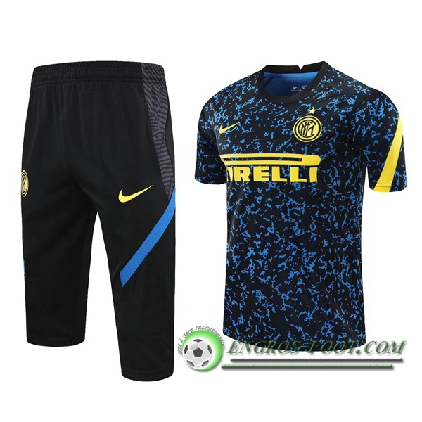 Ensemble Training T-Shirts Inter Milan + Pantalon 3/4 Bleu 2020/2021