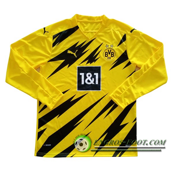 Engros-foot: Jeu Maillot de Foot Dortmund BVB Domicile Manche longue 2020/2021 Thailande