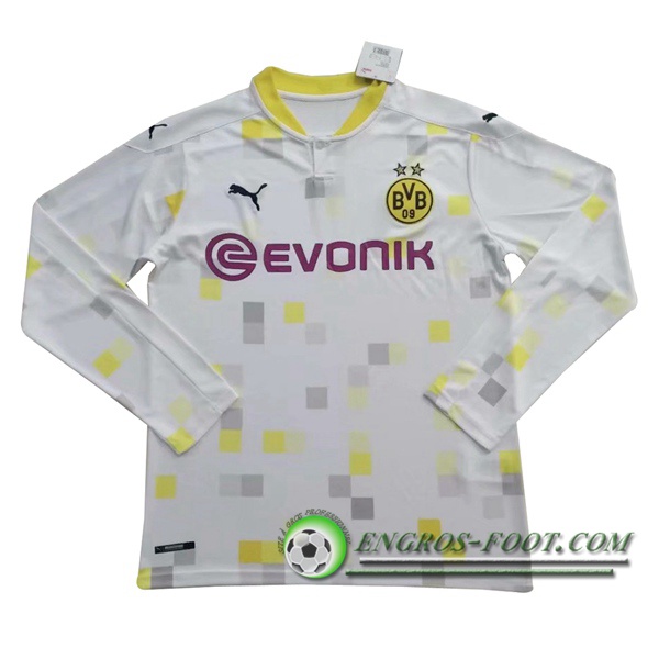 Engros-foot: Jeu Maillot de Foot Dortmund BVB Third Manche longue 2020/2021 Thailande