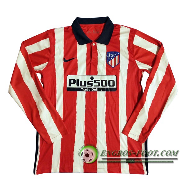 Engros-foot: Jeu Maillot de Foot Atletico Madrid Domicile Manche longue 2020/2021 Thailande