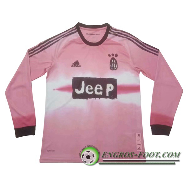 Engros-foot: Jeu Maillot de Foot Juventus Manche longue Race Humaine X Pharrell 2021 Thailande