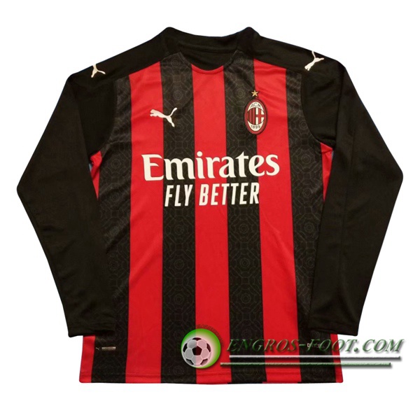 Engros-foot: Jeu Maillot de Foot Milan AC Domicile Manche longue 2020/2021 Thailande