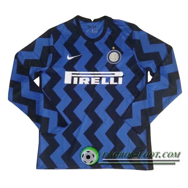 Engros-foot: Jeu Maillot de Foot Inter Milan Domicile Manche longue 2020/2021 Thailande