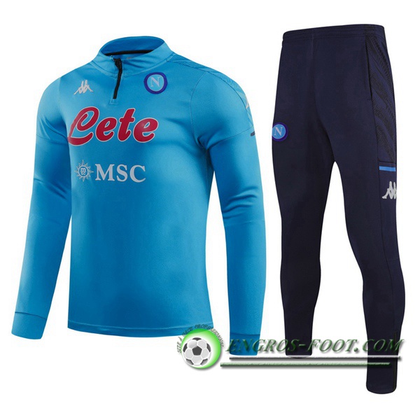 Ensemble Survetement de Foot SSC Naples Bleu 2020/2021