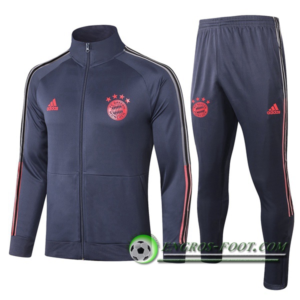 Ensemble Survetement de Foot - Veste Bayern Munich Bleu Royal 2020/2021