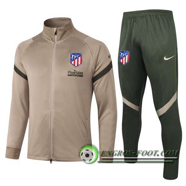 Ensemble Survetement de Foot - Veste Atletico Madrid Gris 2020/2021