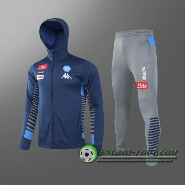 Veste A Capuche Survetement Foot SSC Naples Bleu 2020/2021