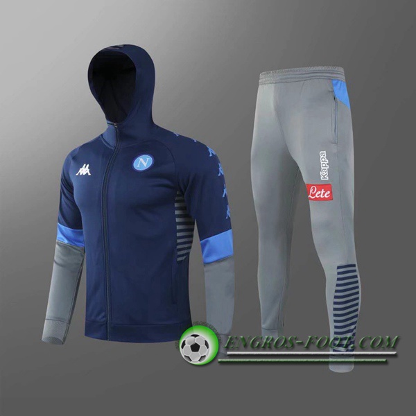 Veste A Capuche Survetement Foot SSC Naples Bleu 2020/2021