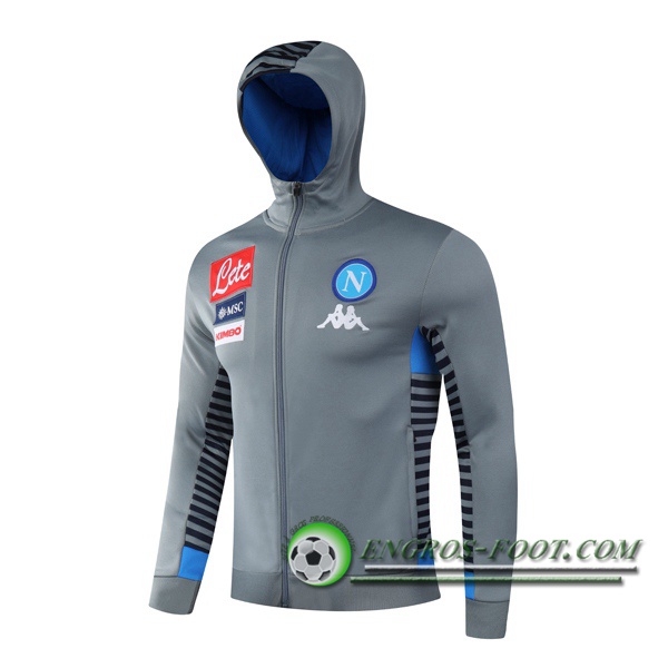 Veste A Capuche SSC Naples Gris 2020/2021