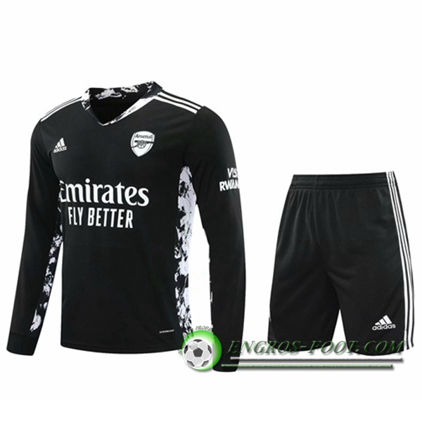 Engros-foot: Jeu Ensemble Maillot Arsenal Gardien de But Noir 2020/2021 Thailande