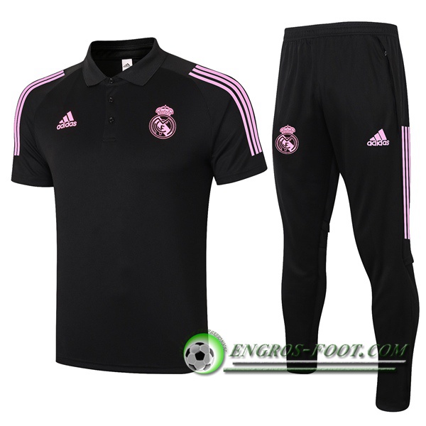 Ensemble Polo Real Madrid + Pantalon Noir 2020/2021