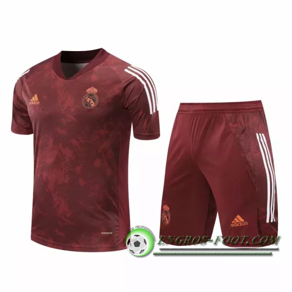 Training T-Shirts Real Madrid + Shorts Rouge 2020/2021