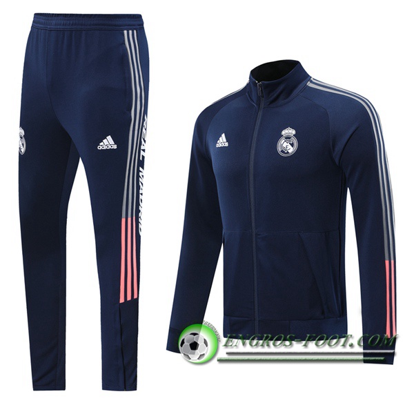 Ensemble Survetement de Foot - Veste Real Madrid Bleu 2020/2021