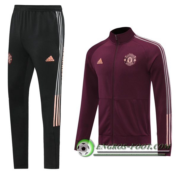 Ensemble Survetement de Foot - Veste Manchester United Rouge 2020/2021