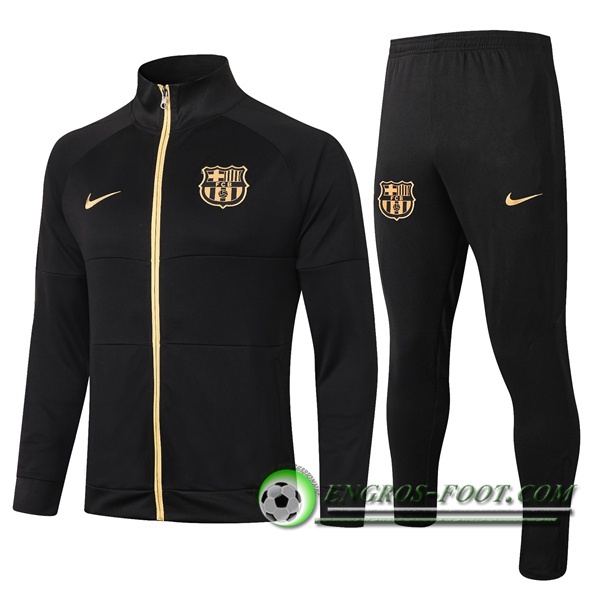 Ensemble Survetement de Foot - Veste FC Barcelone Noir 2020/2021