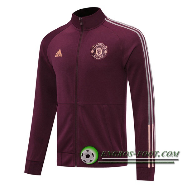 Nouveaux Veste Foot Manchester United Rouge 2020/2021