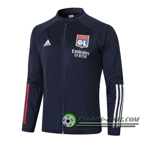 Nouveaux Veste Foot Lyon OL Bleu 2020/2021