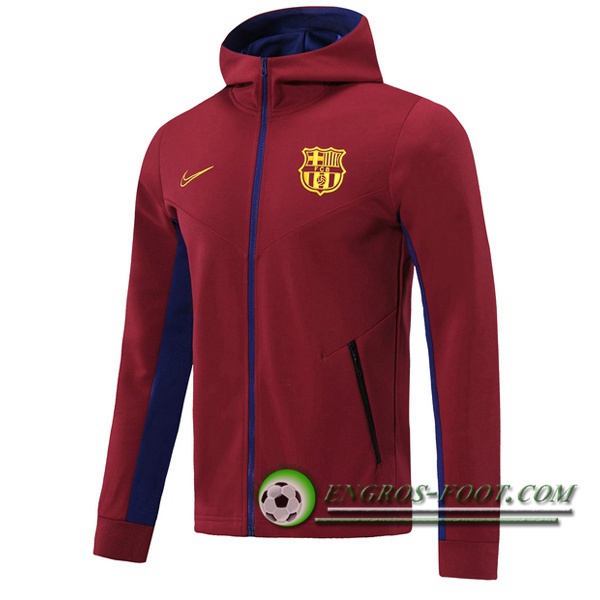 Nouveauxx Veste A Capuche FC Barcelone Rouge 2020/2021