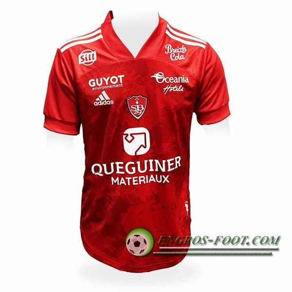 Engros-foot: Jeu Maillot Foot Stade Brestois Domicile Floqué 2020/2021 Thailande