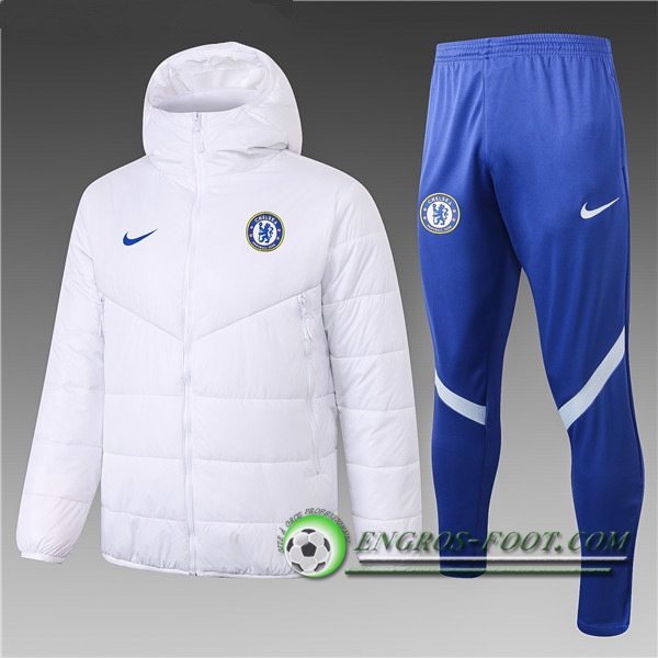 Doudoune Du Foot FC Chelsea Blanc + Pantalon 2020/2021