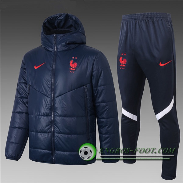 Doudoune Du Foot France Bleu Marin + Pantalon 2020/2021