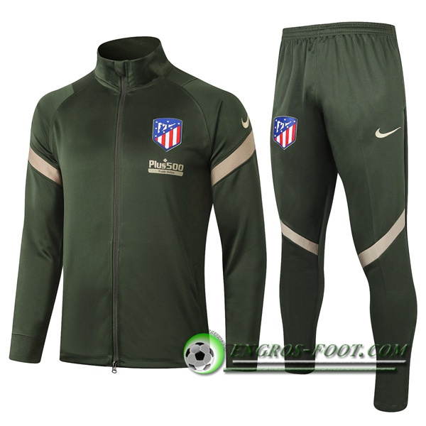 Ensemble Survetement de Foot - Veste Atletico Madrid Vert 2020/2021