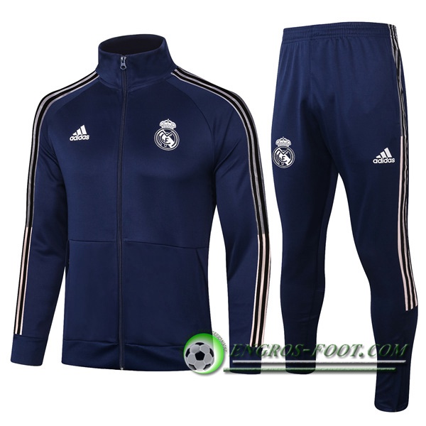 Ensemble Survetement de Foot - Veste Real Madrid Bleu Marin 2020/2021