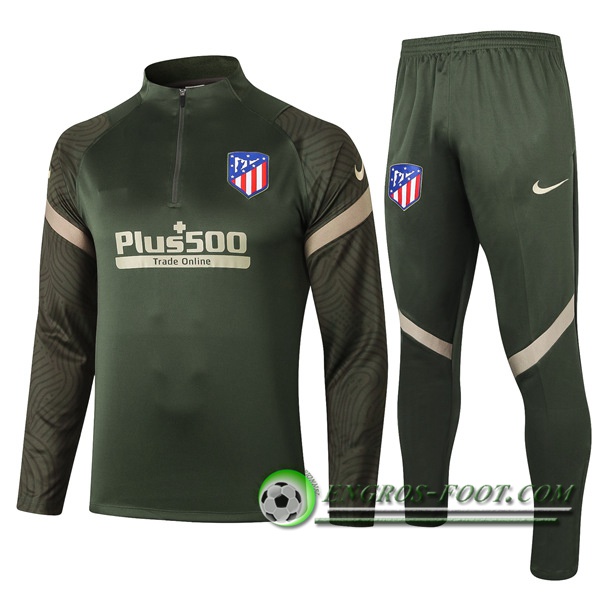 Ensemble Survetement de Foot Atletico Madrid Vert 2020/2021