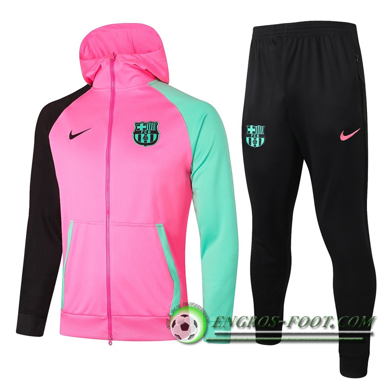 Ensemble Veste A Capuche Survetement FC Barcelone Rose 2020/2021