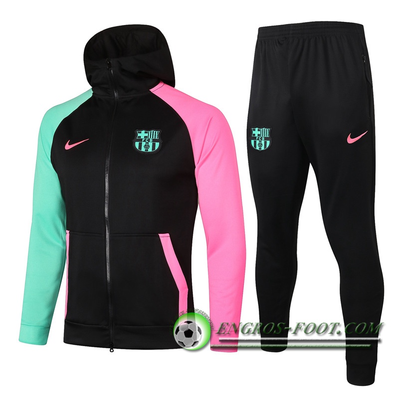 Ensemble Veste A Capuche Survetement FC Barcelone Noir 2020/2021