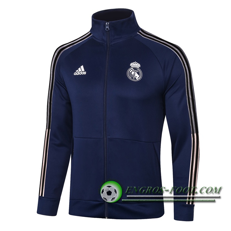 Nouveaux Veste Foot Real Madrid Bleu Marin 2020/2021