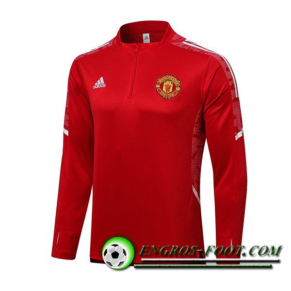 Sweatshirt Training Manchester United Rouge/Blanc 2021/2022