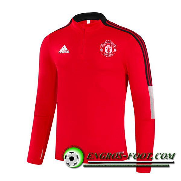 Sweatshirt Training Manchester United Rouge/Noir 2021/2022