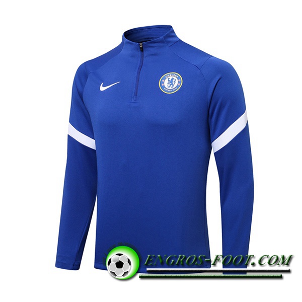 Sweatshirt Training FC Chelsea Bleu Marin/Gris 2021/2022