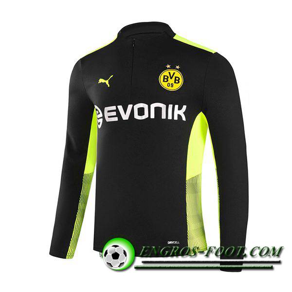 Sweatshirt Training Dortmund BVB Bleu Noir/Vert 2021/2022