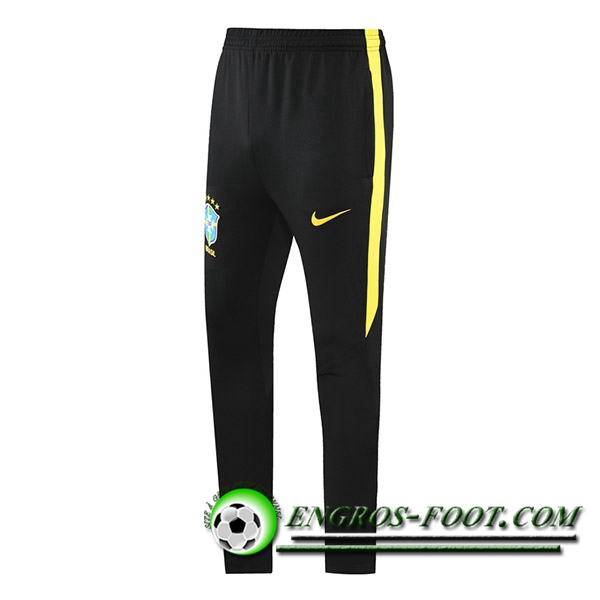 Training Pantalon Foot - Veste Bresil Noir/Jaune 2021/2022