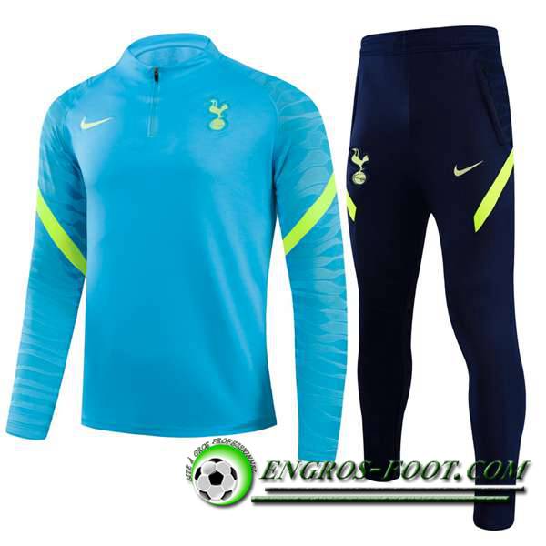 Ensemble Survetement de Foot Tottenham Hotspur Enfant Bleu/Vert 2021/2022