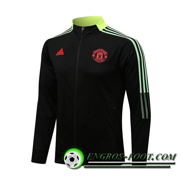 Veste Foot Manchester United Noir/Jaune/Vert 2021/2022