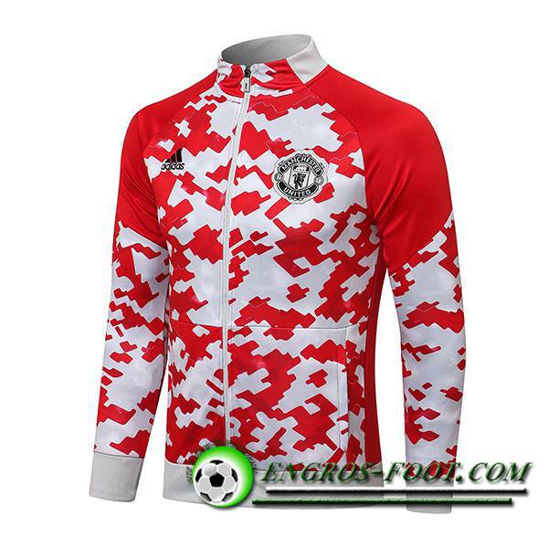 Veste Foot Manchester United Rouge/Blanc 2021/2022